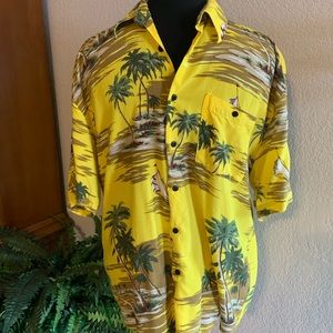 Billion Bay tropical Hawaii retro  shirt Sz Large